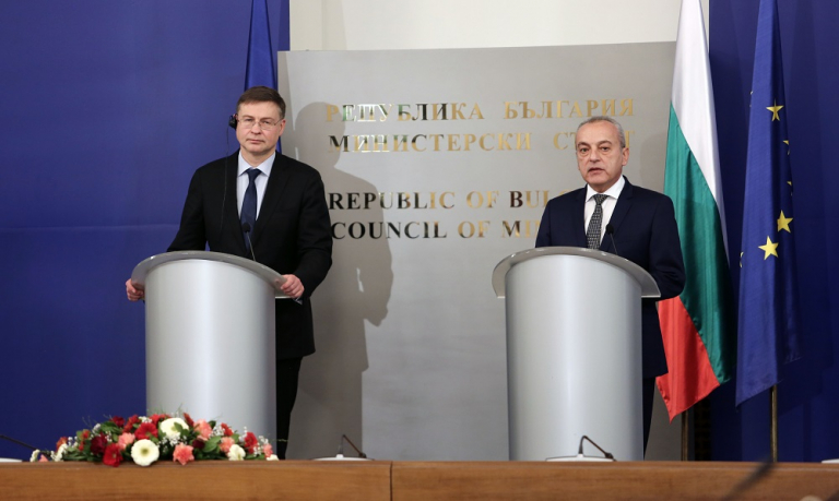 Среща на премиера Донев с изпълнителният заместник-председател на ЕК Валдис Домбровскис 